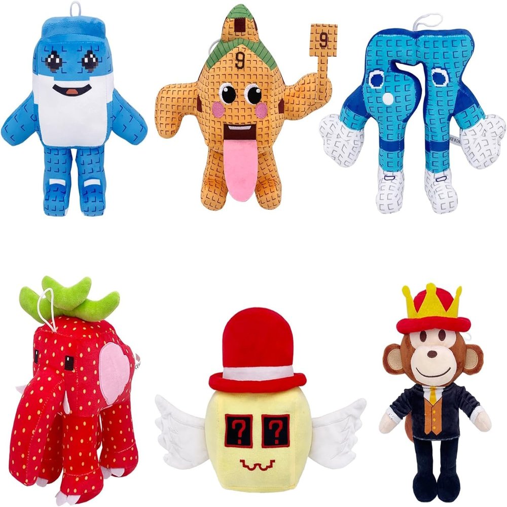 6PCS Steal a Brainrot Plush Toy,67 Plush,Cute Soft Stuffed Animal, Collectible Gift for Friends and Fans