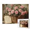 BEAROWL Wooden Puzzles for Adults 500 Pieces Pinks Rose Basket, Classic Floral Artwork Jigsaw Puzzle, Ideal for Bedroom Wall Art, Romantic Theme Collection, Leisure Activity view 4