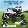 24V Ride on Toys for Big Kids, Ride on Truck with Remote Control - 4WD Electric Car, 2 Seater UTV, Spring Suspension, Front & Behind LED Lights, Dual Storage, 3 Speeds, Music, Parent Safety Brake view 2