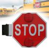 Double Sided LED Stop Sign for School Buses, High Visibility Reflective Blinking Traffic Warning Sign for School Zones & Bus Lanes 24V view 1