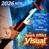 Sparkblade Sword with Sparks, 17.5in RGB LED Light Up Prop w/Mist Fog Effect, Motion Sound FX, Auto-Eject, USB-C Rechargeable, Flints Included (Blue) view 2