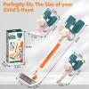 Kids Vacuum Toy Set -3-in-1 Kids Vacuum That Really Works Fun Working Toy Vacuum Cleaner with Working Suction for Realistic Play ,Housekeeping Toy Blue view 2