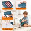 Kids Vacuum Toy Set -3-in-1 Kids Vacuum That Really Works Fun Working Toy Vacuum Cleaner with Working Suction for Realistic Play ,Housekeeping Toy Blue view 4
