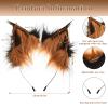 BADALU Therian Cat Mask and Ears Tail Set - Fluffy Fox Wolf Cosplay Headband with Mask and Furry Tail for Halloween Party view 2