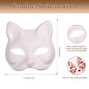BADALU Therian Cat Mask and Ears Tail Set - Fluffy Fox Wolf Cosplay Headband with Mask and Furry Tail for Halloween Party view 3