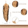 BADALU Therian Cat Mask and Ears Tail Set - Fluffy Fox Wolf Cosplay Headband with Mask and Furry Tail for Halloween Party view 4