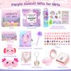 13PCS Axolotl Gifts for Girls 3 4 5 6 7 8 9 10 Years Old with Stationery Plush Diary with Lock/Glowing Blanket/Eye Mask/Crossbody Bag Teen Birthday Christmas Axolotl Gifts for Girls Kids view 2