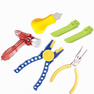 QIXINDGYH Small Building Brick Tool Set for Micro Blocks, Assembly and Disassembly Helper Kit with Pin Puller Pliers, Brick Separator, Hammer, Tweezers and Pry Tool(Color Random) (5 Pieces A)