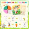 Capoda 6 Sets Easter DIY Craft Kit Easter Air Dry Clay Kit Bunny Eggs DIY Arts and Crafts Modeling Clay Gifts Bulk with Tutorials for Home Party Favors Art Projects Fun Activities Supplies view 3
