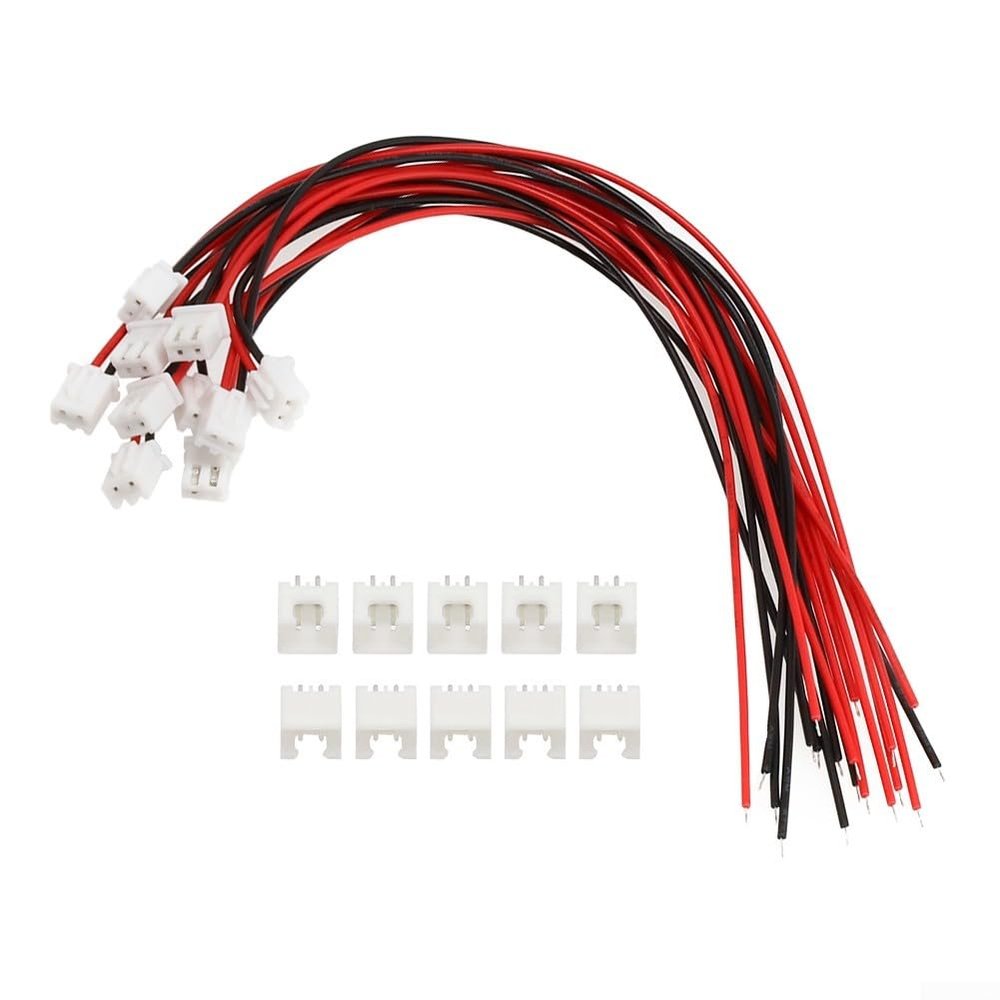 10 Sets for JST XH 2.54mm Connector Kit with 20cm 24AWG Wires, 2 3 4 Pin Male Female-Plug & Socket Terminals for DIY Electronics, RC Models(2p)