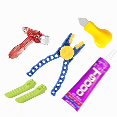 QIXINDGYH Small Building Brick Tool Set for Micro Blocks, Assembly and Disassembly Helper Kit with Pin Puller Pliers, Brick Separator, Hammer, Tweezers and Pry Tool(Color Random) (5 Pieces B)