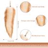 BADALU Therian Mask and Tail Set for Girls Halloween Furry Fox mask Wolf tail Cat Costume Ears Headband Faux Fur tail Cosplay Party view 4