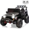24V 2-Seater Electric Car for Kids, Ride on Car Toy with Parent Remote Control, 4x4 Off-Road, 3 Speeds, Built-in Bluetooth & LED Lights, Toddler Electric Car for Ages 3-8, Black view 1