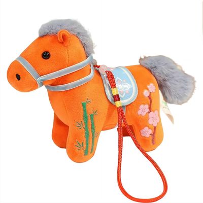 2026 Year of The Horse Chinese New Year Ornaments Cute House Plush Mascot Figurine Home Decor,Hanging Decor for Home & Christmas, New Years Gift for Indoor Outdoor Holiday Xmas Decoration
