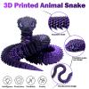 3D Printed Animals Snake, 30 Inch Surprise Mystery Fidget Anaconda Toy, Fake Python Statue with Realistic Eyes3-D Print Articulated Viper Collectible for Home Office Executive Desk Decoration (DP) view 2