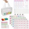 American Mahjong Game Set,Mahjong Set,Complete Mahjong Tile Set with 166 White Tiles (1.2),4 Tile rulers,4 dice,1 Bag,100 Chips,5 Instruction Manuals,Mahjong Game Gift for Enthusiasts view 1