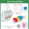 American Mahjong Game Set,Mahjong Set,Complete Mahjong Tile Set with 166 White Tiles (1.2),4 Tile rulers,4 dice,1 Bag,100 Chips,5 Instruction Manuals,Mahjong Game Gift for Enthusiasts view 2