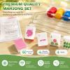 American Mahjong Game Set,Mahjong Set,Complete Mahjong Tile Set with 166 White Tiles (1.2),4 Tile rulers,4 dice,1 Bag,100 Chips,5 Instruction Manuals,Mahjong Game Gift for Enthusiasts view 3
