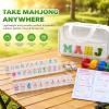 American Mahjong Game Set,Mahjong Set,Complete Mahjong Tile Set with 166 White Tiles (1.2),4 Tile rulers,4 dice,1 Bag,100 Chips,5 Instruction Manuals,Mahjong Game Gift for Enthusiasts view 4