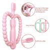 2 Pack Baby Teething Toys-BPA Free,Anti-Choking Design,Soothe Gums for 0-6 3-12 18-36 Months,Silicone Infant Toothbrush for Gum Massage,Newborn Infants Toddler Sensory Chew Toys view 4