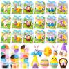 Capoda 18 Sets Easter Craft Kits Gifts for Kids Easter Air Dry Clay Kit Bunny Eggs DIY Modeling Clay with Tutorials Art Crafts for Kids Party Favors Basket Stuffers Classroom Prizes Fun Activities view 1