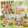 Capoda 18 Sets Easter Craft Kits Gifts for Kids Easter Air Dry Clay Kit Bunny Eggs DIY Modeling Clay with Tutorials Art Crafts for Kids Party Favors Basket Stuffers Classroom Prizes Fun Activities view 2