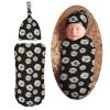 Muishi Retro Ladybug Daisy Newborn Swaddle Blankets Hat Sets Soft Baby Receiving Blanket Swaddle Sack for Baby Shower Infant Boy Girl Gift view 1