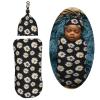 Muishi Retro Ladybug Daisy Newborn Swaddle Blankets Hat Sets Soft Baby Receiving Blanket Swaddle Sack for Baby Shower Infant Boy Girl Gift view 2
