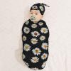 Muishi Retro Ladybug Daisy Newborn Swaddle Blankets Hat Sets Soft Baby Receiving Blanket Swaddle Sack for Baby Shower Infant Boy Girl Gift view 3