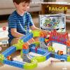 Electric Train Set 3D Magic Flexible Race Track for Kids 3 4 5 6 7 8 Years Old, Race Car Track with Anti-Gravity, Educational STEM LearningToy for Boys Girls Birthday (86) view 2