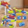 Electric Train Set 3D Magic Flexible Race Track for Kids 3 4 5 6 7 8 Years Old, Race Car Track with Anti-Gravity, Educational STEM LearningToy for Boys Girls Birthday (86) view 3