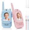 Video Walkie Talkies for Kids, 2 Pack Rechargeable Toddler Toys with HD Camera, Indoor Outdoor Toys for Family Games, Outside, Camping, Hiking for Boys Girls Ages 3-12 (Blue/Pink) view 1