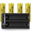 2 Slot Wall Charger for Rechargeable Batteries for Flashlights Headlamps Outdoor Garden Lights (4Button Top 2slot Charger) view 1