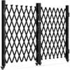 YITAHOME Double Folding Security Gate, 61" Hx130 W Door Gate, Flexible Expanding Security Gate, Steel Safety Gates, 360 Rolling Barricade Gate, Scissor Gate with Padlock, Aluminum Alloy Mesh view 1