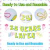25 Years Later Birthday Banner Carton Sponge Banner Jelly Fish Hanging Swirls Garlands Sea Animals Hanging Banner for Birthday Party Decorations Supplies Party Favors view 3