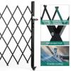 YITAHOME Single Folding Security Gate, 50" Hx75 W Folding Door Gate, Flexible Expanding Security Gate, Steel Safety Gates, 360 Rolling Barricade Gate, Scissor Gate with Padlock, Aluminum Alloy Mesh view 3