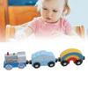 TOPINCN Wooden Weather Trains Set, Multifunctional Scene Combination Small Trains Toy with Bright Colors, for Children to Learn About Weather and Seasonal Changes view 3