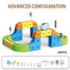 Electric Train Set - Gravity Defying 3D Rail Cube Track, Modular Clip-Fit Race Track with Motorized Car, STEM Educational Toy for Kids Ages 3-8 Boys Girls view 2