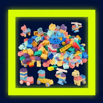 100PCS Baby Blocks Set with Storage Bucket + 40PCS Soft Building Blocks for Toddlers, Rubber Soft Stacking Blocks for Babies 6 Months and Up, STEM Educational Sensory Teething Toys, Preschool Gifts