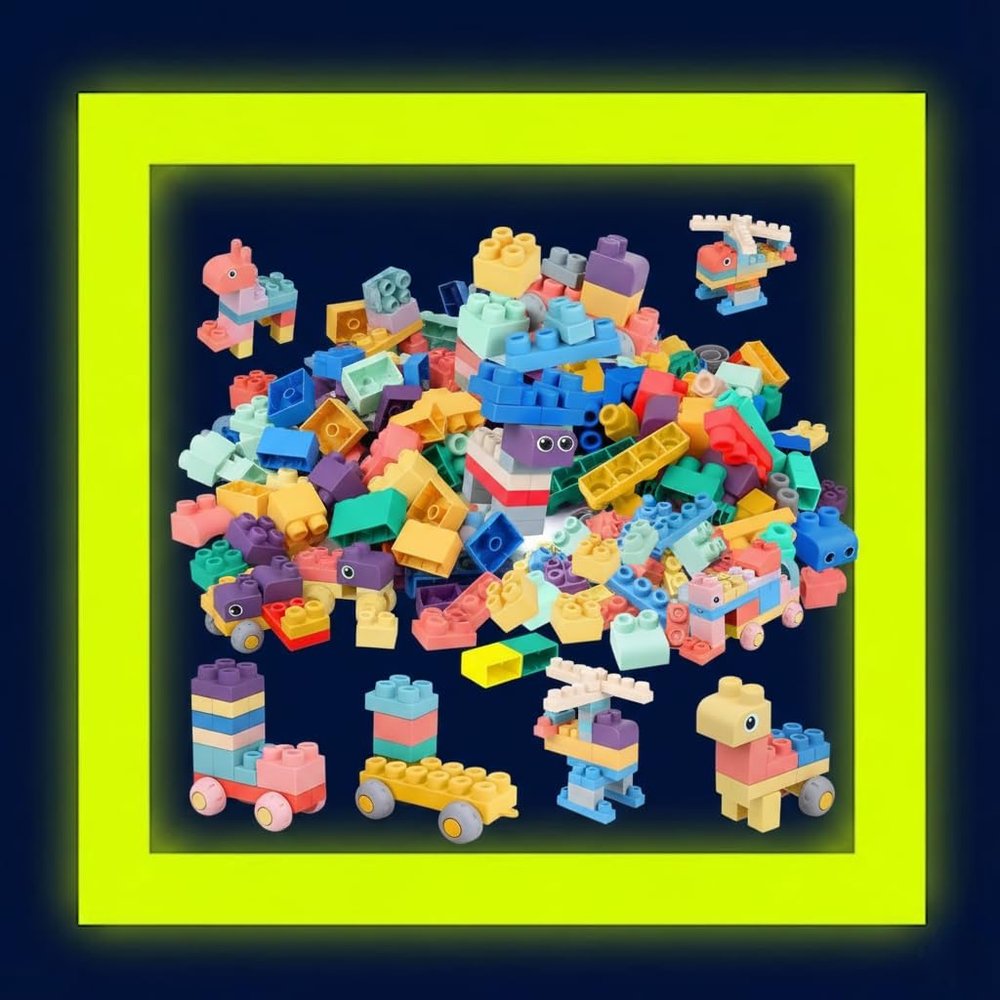 100PCS Baby Blocks Set with Storage Bucket + 40PCS Soft Building Blocks for Toddlers, Rubber Soft Stacking Blocks for Babies 6 Months and Up, STEM Educational Sensory Teething Toys, Preschool Gifts
