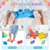100PCS Baby Blocks Set with Storage Bucket + 40PCS Soft Building Blocks for Toddlers, Rubber Soft Stacking Blocks for Babies 6 Months and Up, STEM Educational Sensory Teething Toys, Preschool Gifts view 4