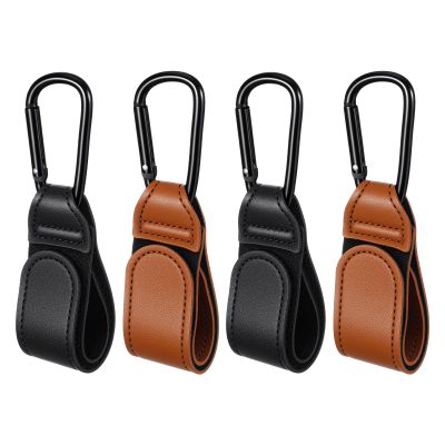 4 Pack Adjustable Stroller Carabiner Clip Stroller Hooks for Bags Universal Stroller Clips and Hooks for Baby Stroller Wheelchair and Shopping Cart Heavy Duty Multipurpose Straps