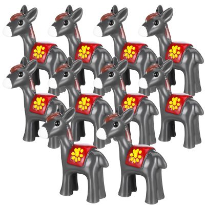 TOYANDONA 10pcs Miniature Donkey Figurines - Tiny Donkey Figures Mini Animal Figurines Resin Animal Statues for Home Yard Garden Decor