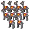 TOYANDONA 10pcs Miniature Donkey Figurines - Tiny Donkey Figures Mini Animal Figurines Resin Animal Statues for Home Yard Garden Decor view 1