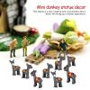 TOYANDONA 10pcs Miniature Donkey Figurines - Tiny Donkey Figures Mini Animal Figurines Resin Animal Statues for Home Yard Garden Decor view 3