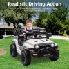 12V Ride-on Truck for Kids Age 3-5 | Parent Remote Control Toy with Steering Wheel Music | 4-Wheel Spring Suspension, LED Lights & 2 Speeds view 3