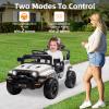 12V Ride-on Truck for Kids Age 3-5 | Parent Remote Control Toy with Steering Wheel Music | 4-Wheel Spring Suspension, LED Lights & 2 Speeds view 4