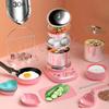 Kid Cooking Sets, Real Mini Kitchen Food Making Kit for Beginner Children Ages 8-12, Junior Safe Mon-Tessori Cooking Tools with Dishes Set, Educational Toy for Boys and Girls  Pink view 2