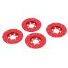 4pcs RC Brake Disc Aluminum Alloy Brake Caliper, RC Brake Disc for 2.2 Inch Wheel, High Performance Simulation Wheel Brake System with Anodized Surface, Lightweight Durable RC Acce (Red) view 3