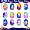 12 Pack Prefilled Easter Galaxy Slime Eggs,Galaxy Slime Easter Egg Fillers Stress Relief for Kid Teens Boy Girl Easter Egg Hunt Filling Treats Classroom Easter Basket Stuffers Easter Party Favor view 2